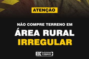 Evite dor de cabeça, não compre terreno em área rural com menos de 20mil metros 