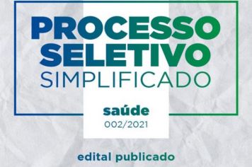 Edital Processo Simplificado 02/2021 - Saúde