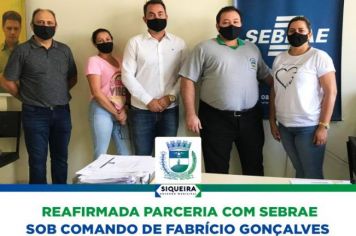 Reafirmado o acordo de parceria com o SEBRAE