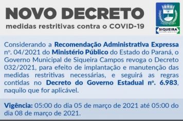 Decreto 35/2021 - Medidas Restritivas Covid-19