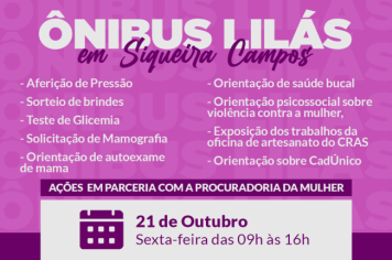 Ônibus Lilás em Siqueira Campos