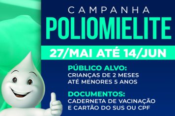 Poliomielite: Siqueira Campos inicia campanha