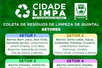 Calendário da Coleta de Resíduos de Quintal