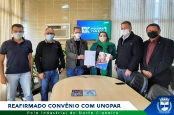 Reafirmado convênio com Universidade Unopar