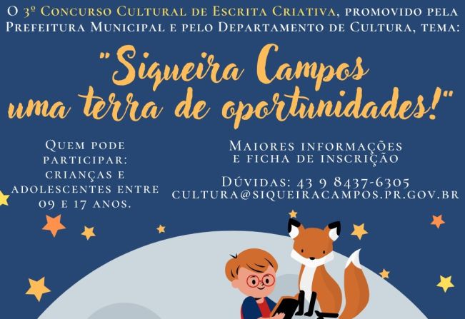 Descubra a Arte de Siqueira Campos: Participe do 3º Concurso Cultural de Escrita Criativa!