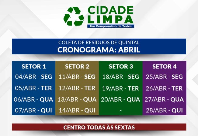 Cronograma Cidade Limpa