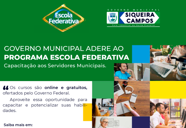 Governo Municipal adere ao programa ESCOLA FEDERATIVA